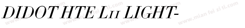 DIDOT HTE L11 LIGHT字体转换